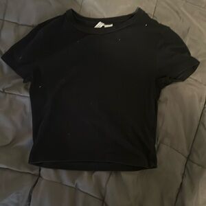 Black crop top